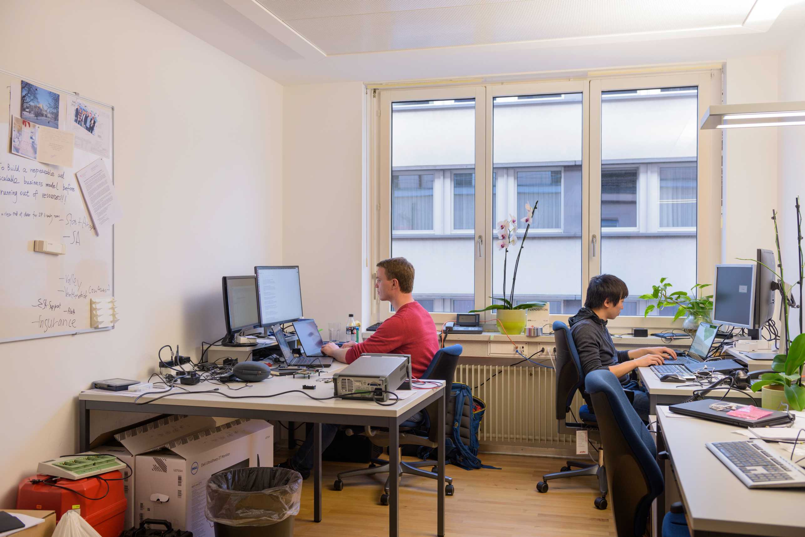Enlarged view: Office space, people working at desk