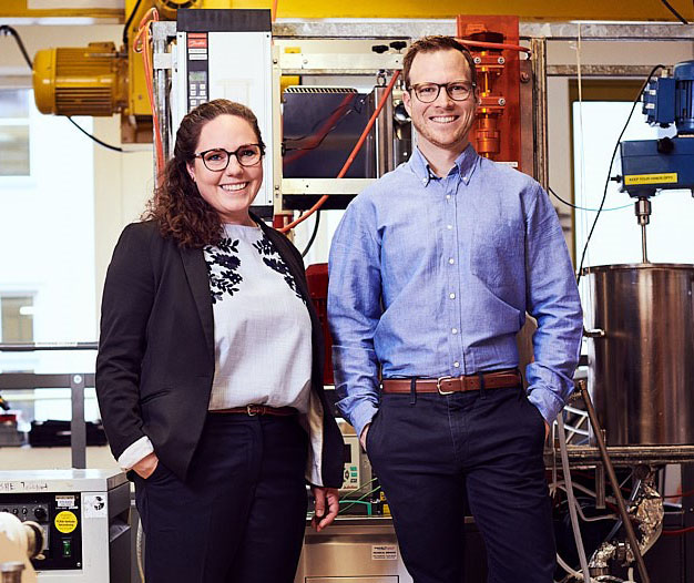 Lea Pokorny and Pascal Guillet, from left to right